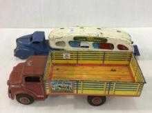 Lot of 2 Vintage Toys Including Marx Deluxe Auto