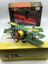 Lot of 2 Die Cast Metal Replica Coin Airplane