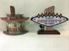 Lot of 2 Including Lighted Las Vegas Sign-In