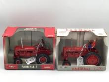 Lot of 2 Ertl 1/16th Scale Toy  Tractors Including