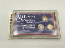 Collection of 96 Various Silver Mercury Dimes