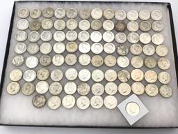 Collection of 91 Kennedy Half Dollars Including