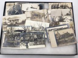 Collection of 17 Various Old Photo Postcards