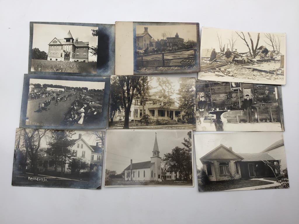Collection of 17 Various Old Photo Postcards