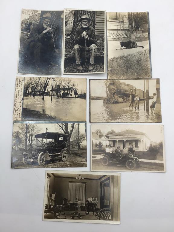 Collection of 17 Various Old Photo Postcards