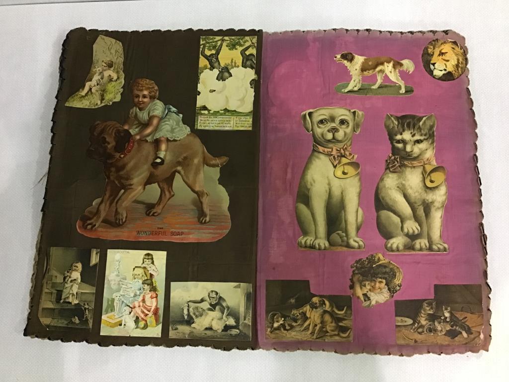 Lg. Cloth Victorian Scrapbook w/