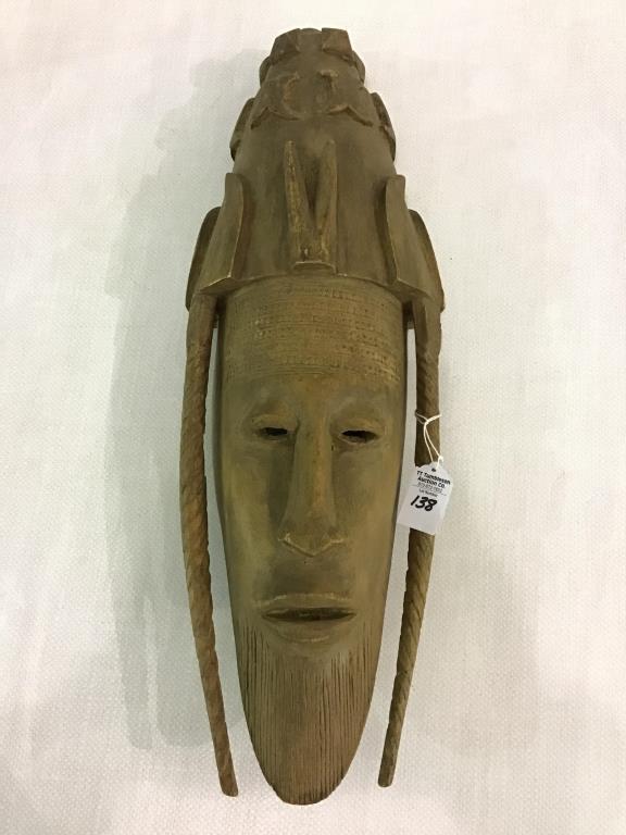 Handmade Wood Carved Mask From Haiti