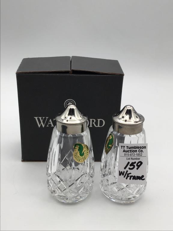 Pair of Waterford Lismore Pattern Salt &