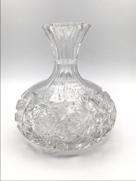 Lot of 2 Including Cut Glass (9 3/4 Inch Tall)