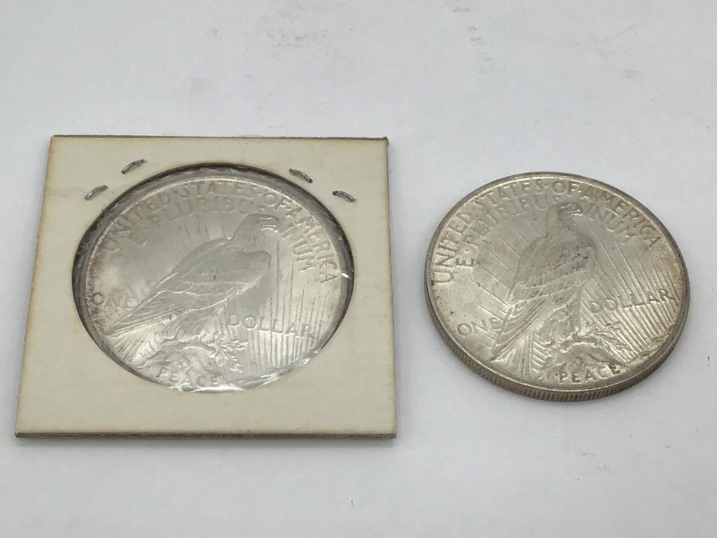 Collection of 6 Silver Peace Dollars