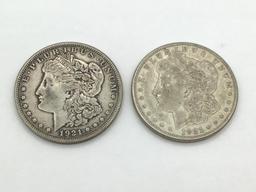 Collection of 7 Morgan Silver Dollars Including