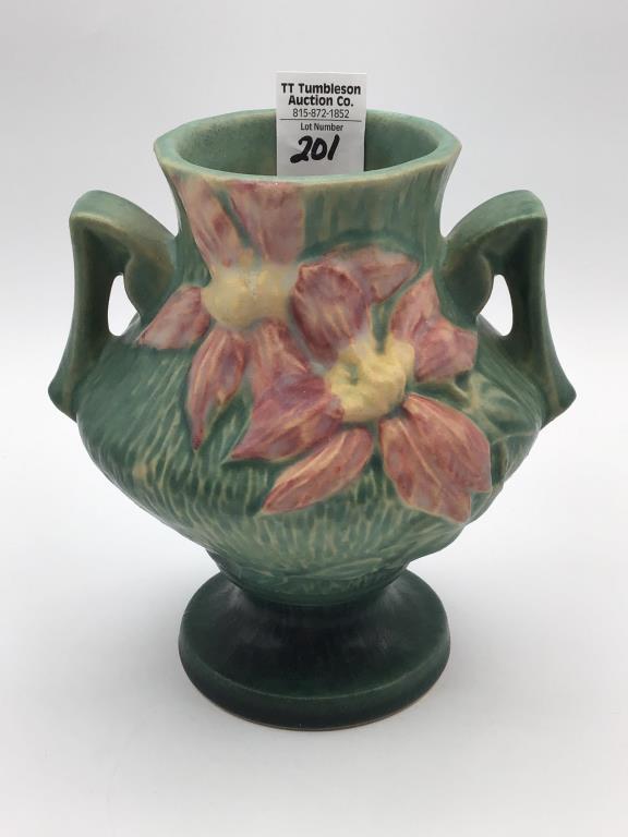 Roseville Dbl Handled Vase #188-6 Inch