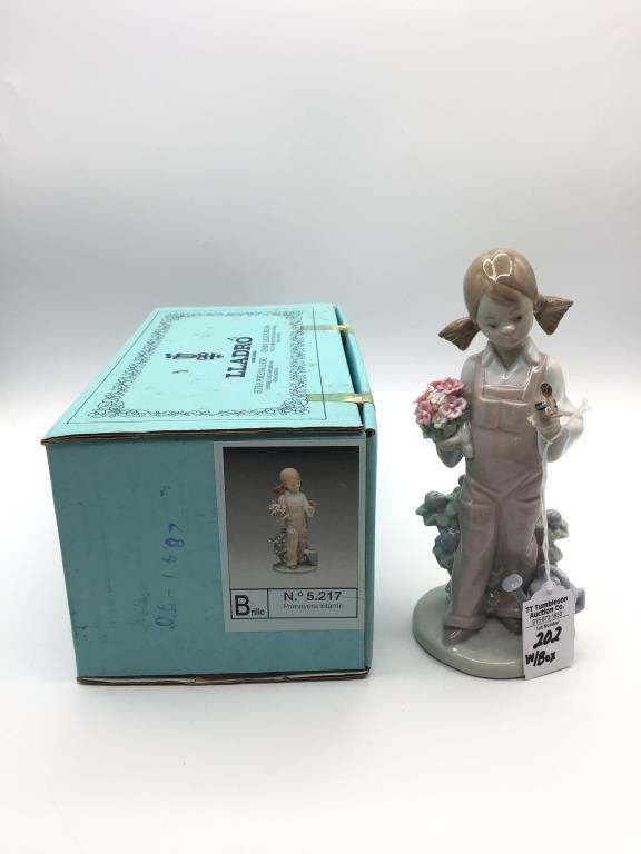 Lladro Spring Girl #5217 Figurine w/ Box