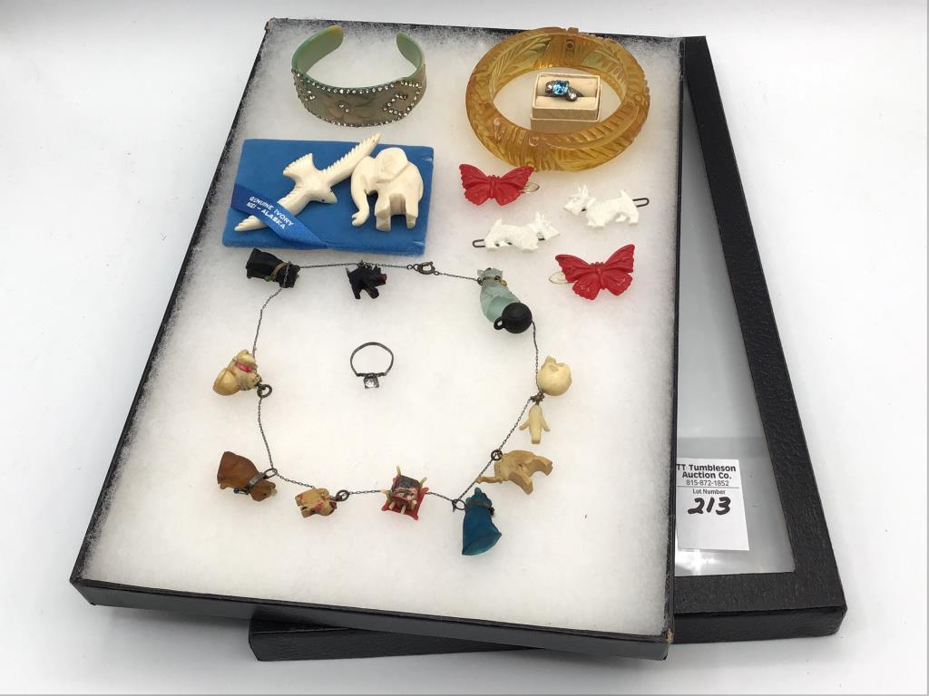 Group of Jewelry Including Child's Animal