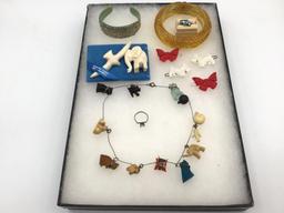 Group of Jewelry Including Child's Animal