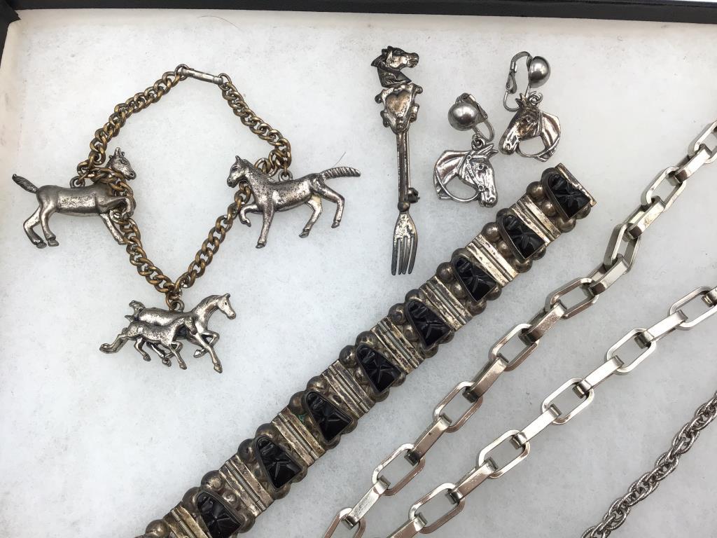 Collection of Mostly Silver Costume Jewelry