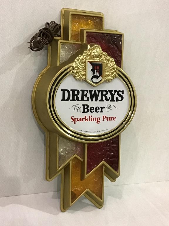 Pair of Matching Drewrys Beer Lighted