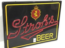 Stroh's Beer Lighted Sign-In Working Order