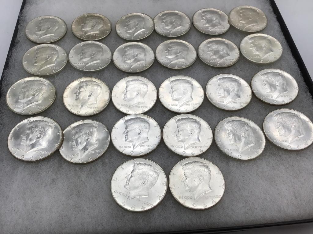 Collection of 50-1964 Kennedy Half Dollars