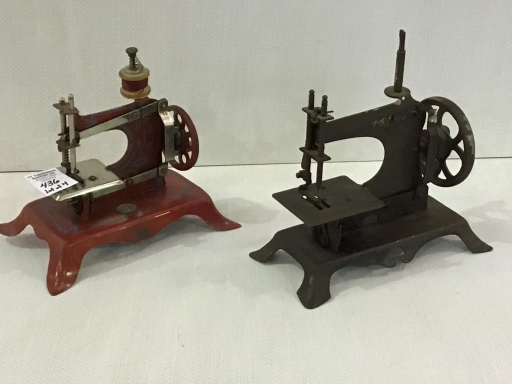 Lot of 4 Children's Metal Toy Sewing Machines