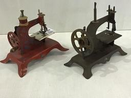 Lot of 4 Children's Metal Toy Sewing Machines