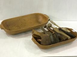 Group of Contemp. Primitive Look Items Including