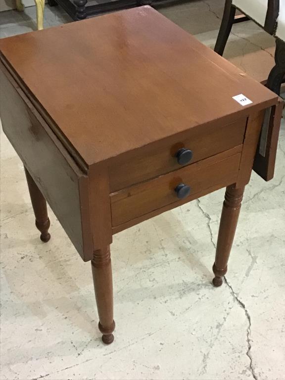 Sm. Two Drawer Drop Leaf Lamp Table