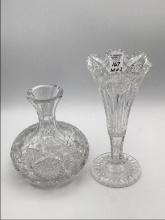 Lot of 2 Including Cut Glass (9 3/4 Inch Tall)