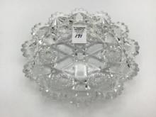 Ornate Cut Glass Dish (1 In Tall X 7 Inches Round)