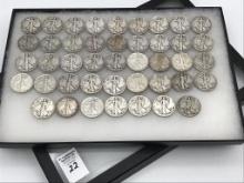 Collection of 43-Walking Liberty Half Dollars