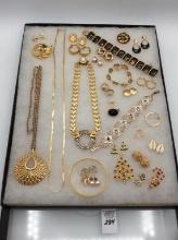 Collection of Ladies Gold Costume Jewelry