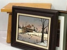 Lot of 3 Including 2 Framed Pictures-