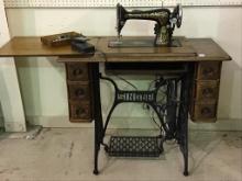 Singer Treadle Sewing Machine w/ Cabinet