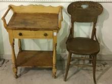 Lot of 2 Furniture Pieces Including One Drawer