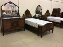 Lg. 5 Piece Matching Vintage Bedroom Set