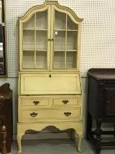 Provincial Style Drop Front Secretary Bookcase