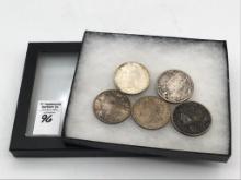 Collection of 5-1921 Morgan Silver Dollars