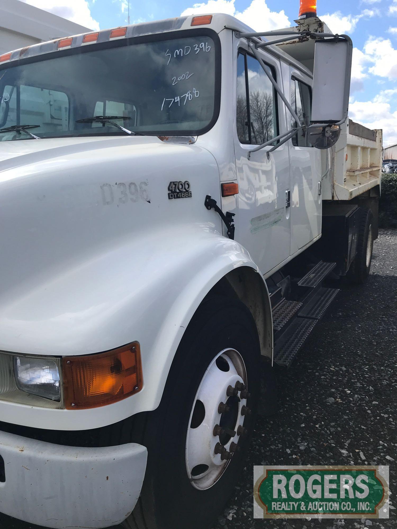 2002, INTERNATIONAL, 4700, DUMP TRUCK, 1HTSCAAL32H407459, 174788 miles, 7.6L INTERNATIONAL DIESEL