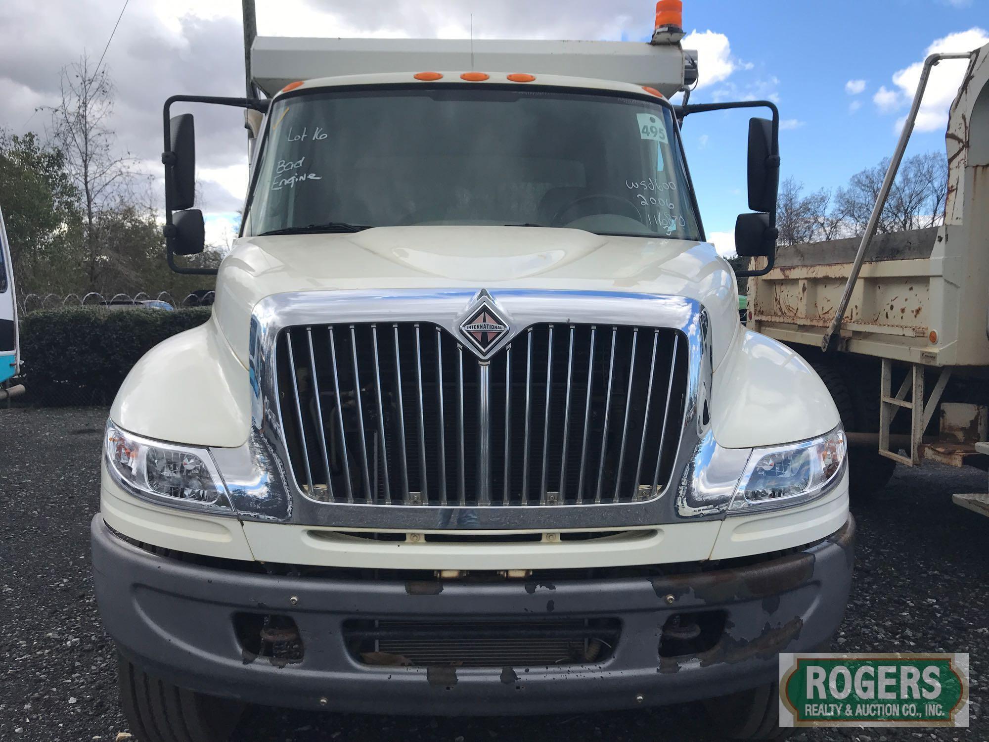 2006, INTERNATIONAL, 4400, DUMP TRUCK, 1HTMSAAR86H342839, 113870 miles, BAD ENGINE, INTERNATIONAL