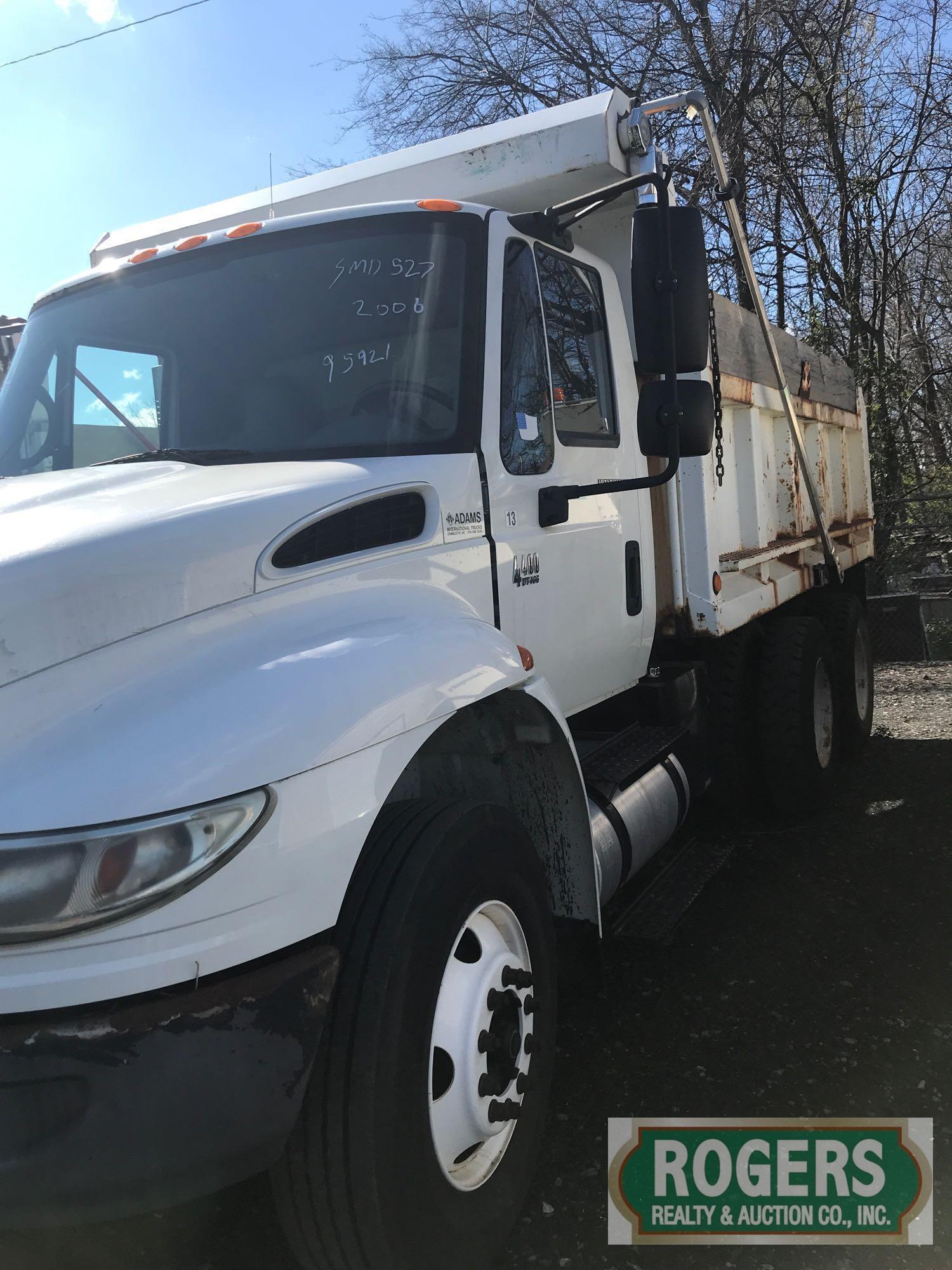 2006, INTERNATIONAL, 4400, DUMP TRUCK, 1HTMSAAR36H208899, 95921 miles, TANDEM AXLE, 7.6L