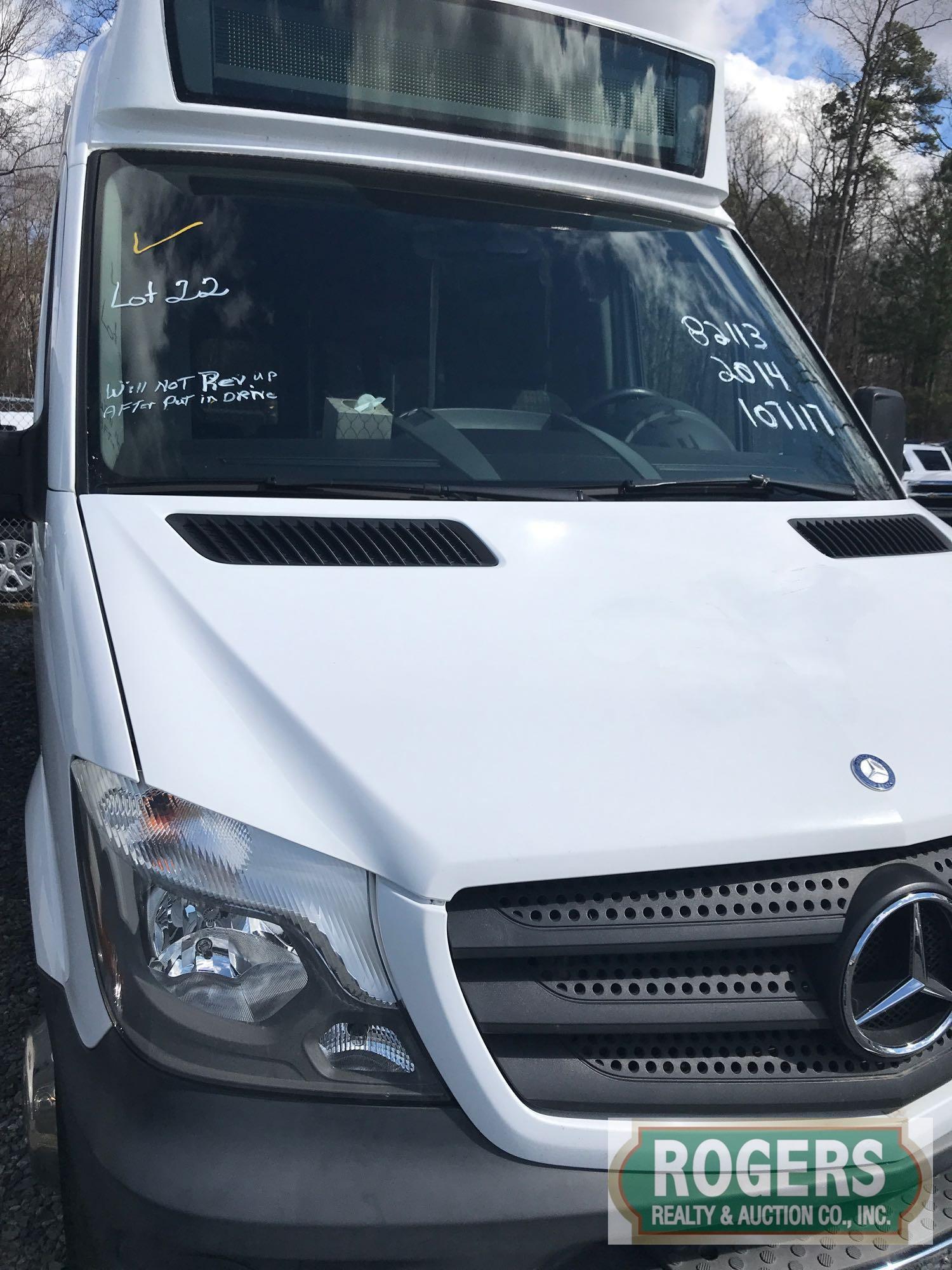 2014, Mercedes, Sprinter, BUS, WDAPF4CC6E5868107, 107117 miles, WILL NOT REV UP AFTER PUT IN DRIVE,