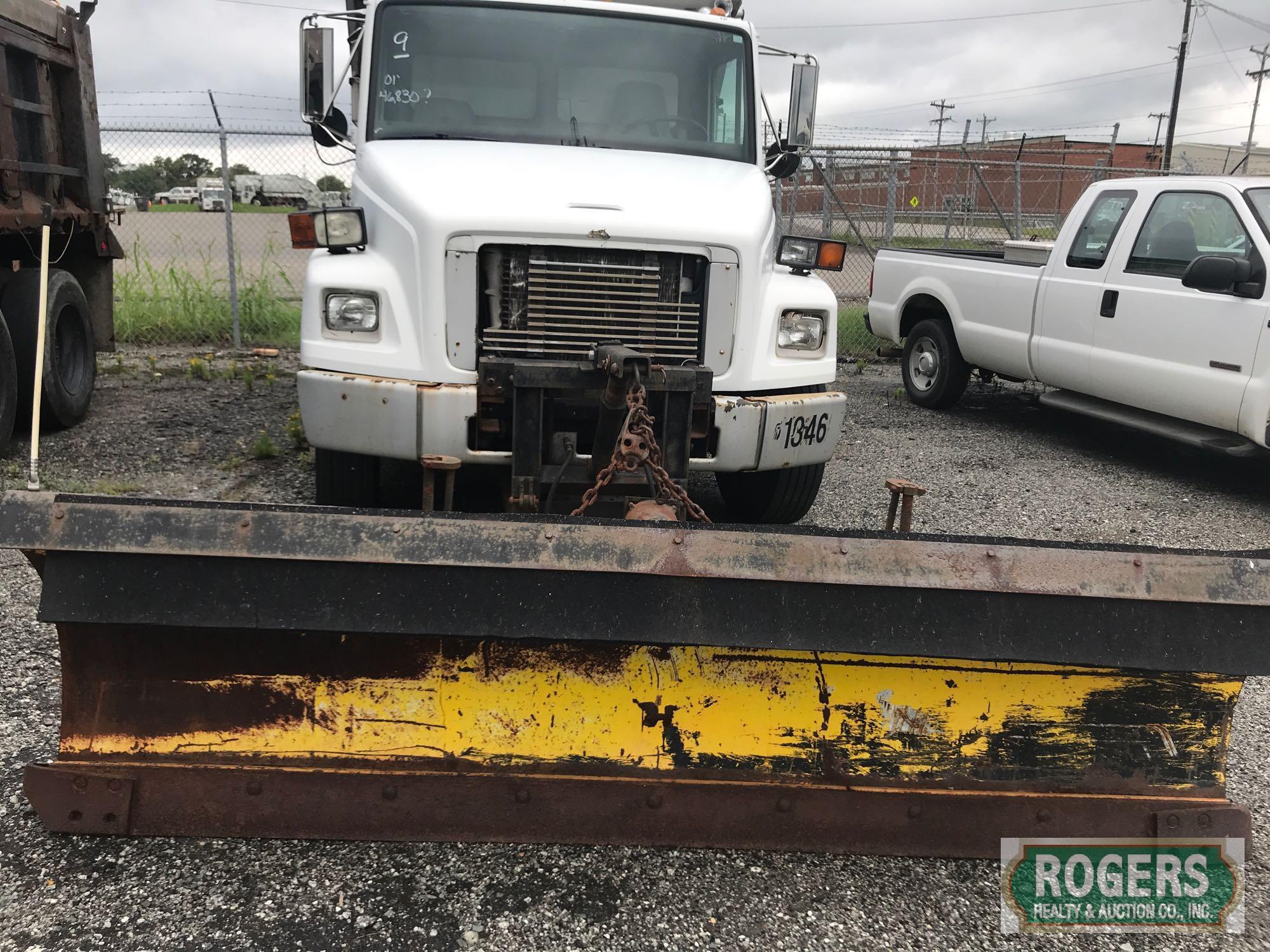 2001 Freightliner, FL-80 truck, Cat 3126. MD-3560, 46830 miles, Has Plow, Bed Model 10-DOAL,