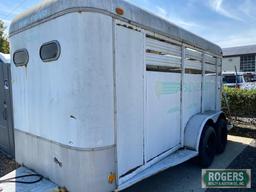 1988 SQUIRES HORSE TRAILER ANIMAL TRANSPORT TRAILER