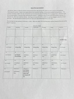 REMOVAL SCHEDULE