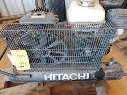 LOT: Hitachi Portable Air Compressor Model EC 2510E, 3/4 in. & 1 in. Impacts, Paint Gun, Air Hose &