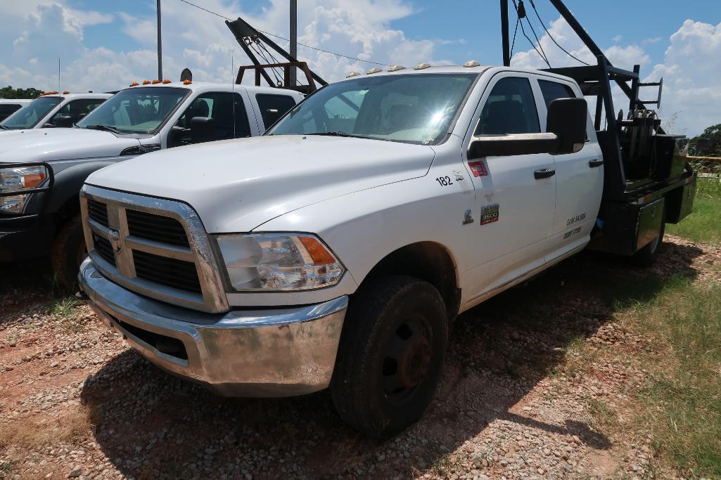 2012 Dodge Flatbed 4x4 Roustabout Truck Model Ram 3500, VIN 3C7WDTCL3CG219446, 6.7L Diesel,