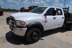 2011 Dodge 4-Door Crew Cab 4x4 Flatbed Truck Model Ram 5500, VIN 3D6WU7CL0BG595714, 6.7L Diesel,