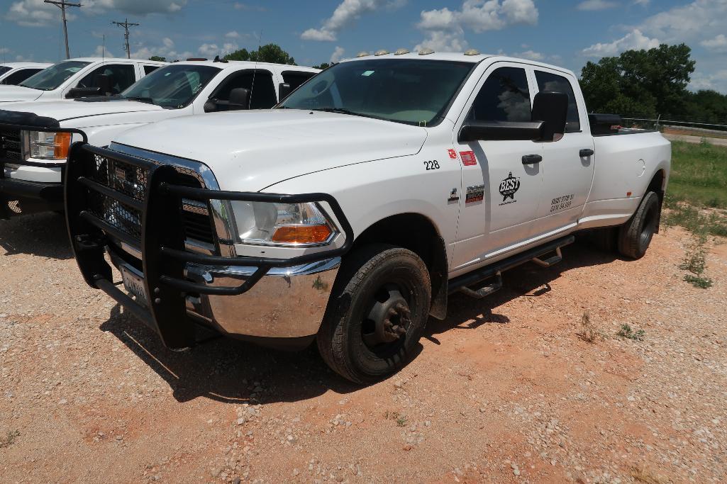 2012 Dodge Crew Cab 4x4 Pick-up Truck Model Ram 3500, VIN 3C63DRGL2CG132187, 6.7L Diesel, Automatic,