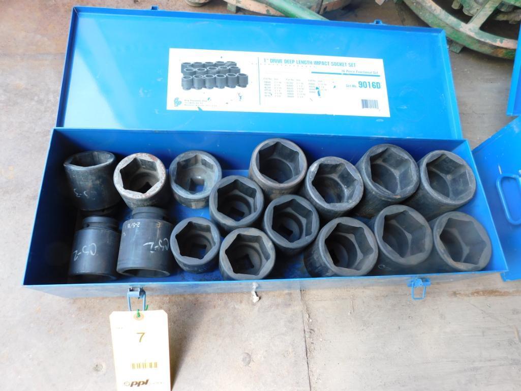 LOT: Assorted Large Grey Pneumatic Impact Sockets