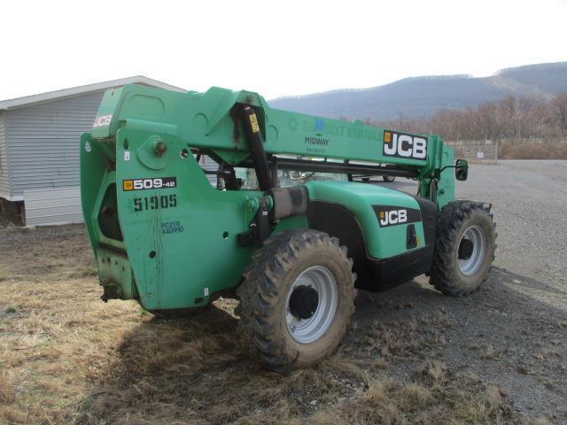 2012 JCB Model 50942 Forklift, Manual Quick Coupler, Auxiliary Front Hydraulics, 48 in. Utility